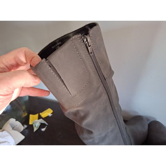 Style & Co Gray Kelimae Scrunched Riding Boots/NWOB, Sz. 8.5M - Picture 7 of 10